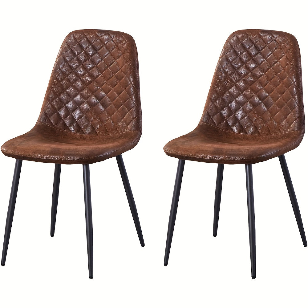Velvet Dining Chairs Set of 2 or 4 – Upholstered Fabric Seat with Metal Legs, 40x44.5x84cm, 120kg Capacity, Modern Dining Room & Living Room Side Chairs, 16 Colours