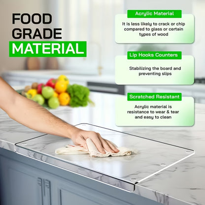 Acrylic Chopping Board, Easy to Maintain, Non-Slip Feature, Equipped with Safety Edges, A Must-Have Kitchen Tool, Long-Lasting, Promotes Food Safety - Suitable for Meat, Fruits, Vegetables, Contemporary Look, Stylish Design