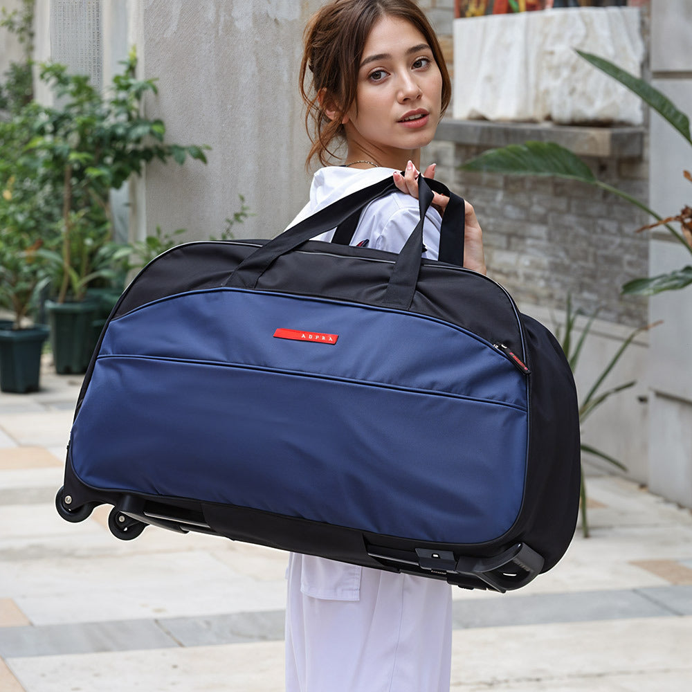 Large Capacity Rolling Travel Bag with Wheels, Lightweight Foldable Luggage Duffel for Weekend Getaways, Business Trips, and Airport Travel, Spacious Carry - on Tote for Packing Essentials