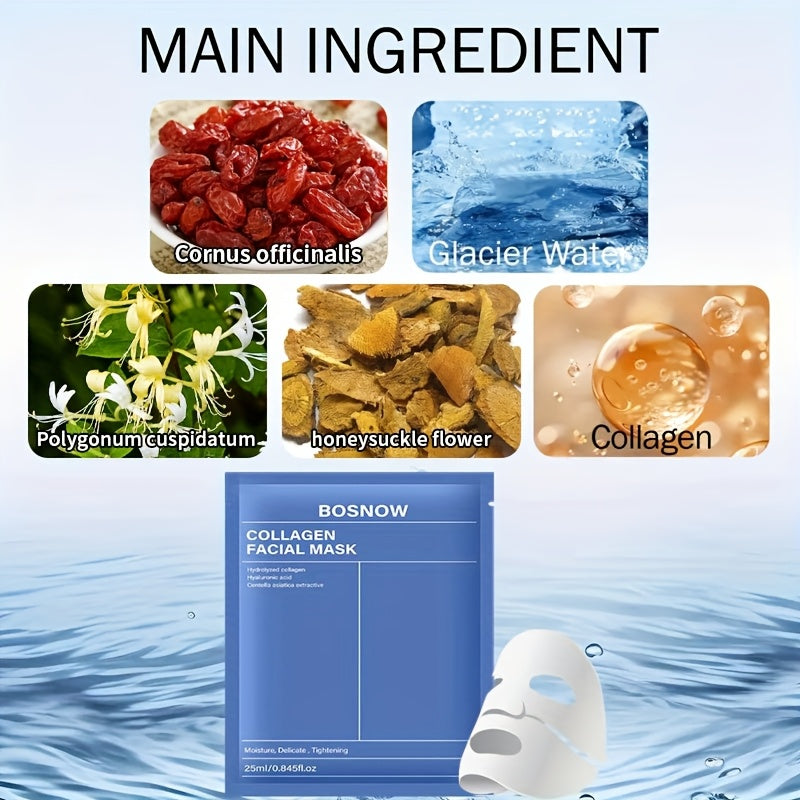 BOSNOW Collagen Facial Masks - Four Pack