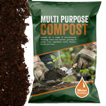 50 Litre Multi-Purpose Compost Nutrient-Rich Gardening Soil For Flowers, Vegetables & Ornamental Plants