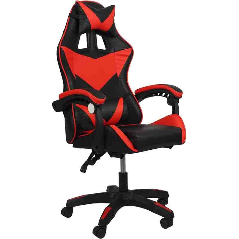 Adjustable Ergonomic Gaming Chair Swivel Desk Computer Office Home Chair Lumbar Black + Red