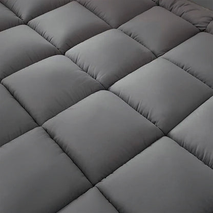 10cm Hotel Quality Mattress Topper | Super Soft with 1100GSM Hollowfiber Filling | Elasticized Corner Straps | Single, Small Double (4ft), Double, King, Super King Size, Grey