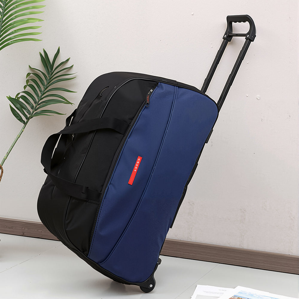 Large Capacity Rolling Travel Bag with Wheels, Lightweight Foldable Luggage Duffel for Weekend Getaways, Business Trips, and Airport Travel, Spacious Carry - on Tote for Packing Essentials