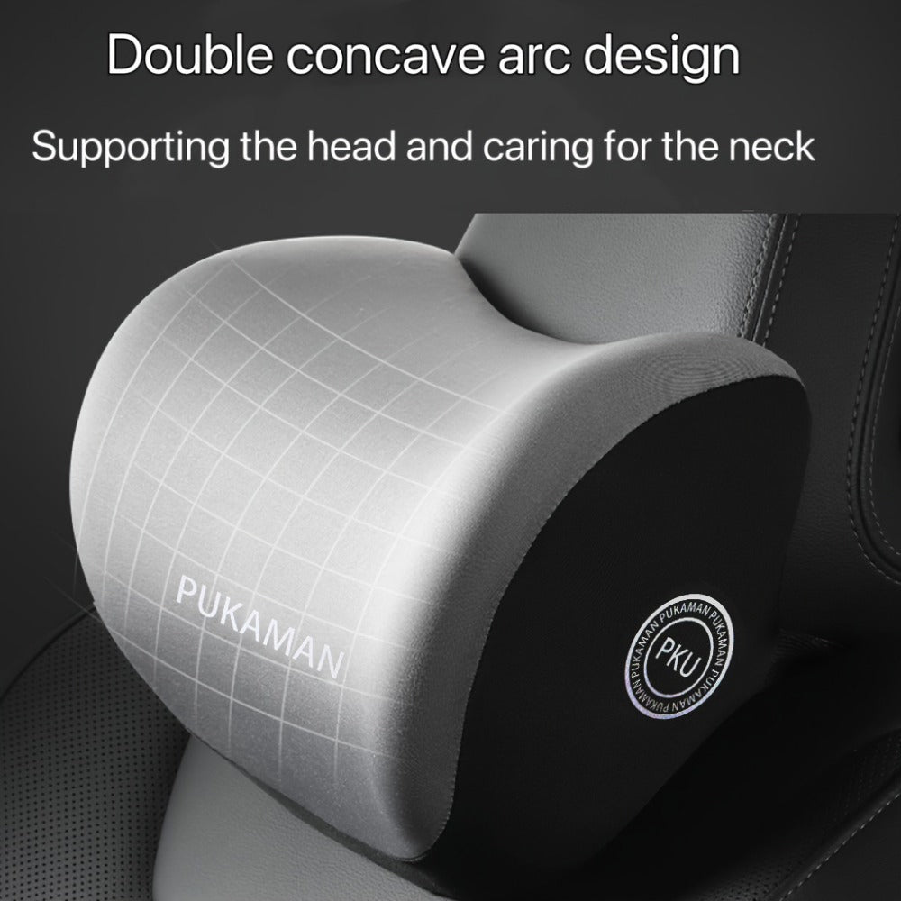 Car Headrest & Lumbar Cushion Set Ergonomic High-Density Foam – 2-in-1 Neck Pillow & Back Support for Long Drives, All Season Comfort Upgrade for Car Seats