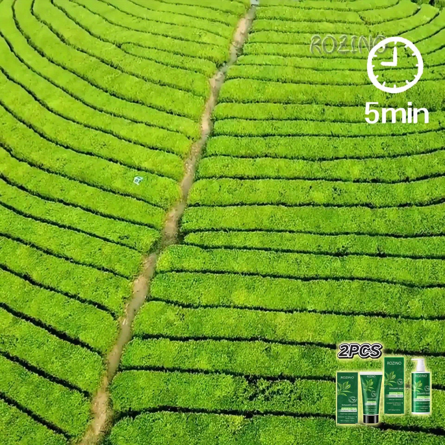 [Six Months Without Hair] 2pcs Green Tea Hair Removal Cream, Moment Hair Removal, Smooth Skin, Non Irritating to The Skin, Smooth And Residue Free Semi Permanent Hair Removal, Used for Facial, Lip, Underarm, Leg, Arm And Private Area Hair Removal