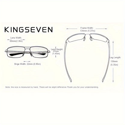 KINGSEVEN Brand Design Classic Square Frame Polarized Glasses for Men Women Driving Eyewear