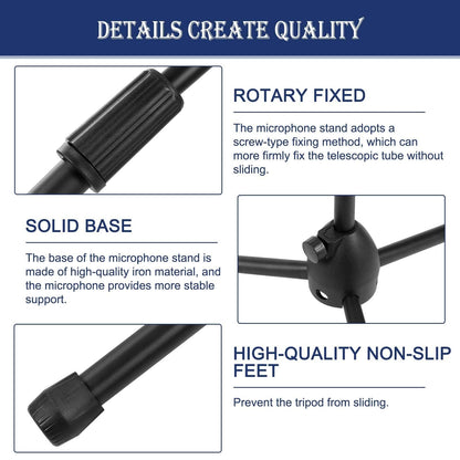 Ground Support Stand, Adjustable Microphone Stand, Floor-standing Microphone Stand, Microphone Tripod Stand