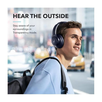 soundcore by Anker Q20i Hybrid Active Noise Cancelling Foldable Headphones, Wireless Over-Ear Bluetooth, 40H Long ANC Playtime, Hi-Res Audio, Big Bass, Customize via an App, Transparency Mode (Renewed)
