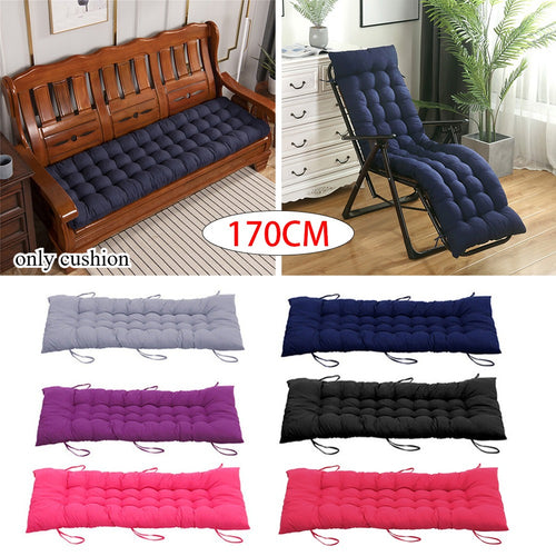 1pc Patio Chair Cushion Modern Sofa Chaise Lounge Cushion Seating Garden Bench Rattan Chair Cushion Swing Cushion 170*48*8cm Only Cushion