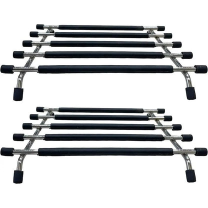 2pack Kitchen Trivet Stand with Anti Slip Base Stainless Steel Trivets for Kitchen Worktops, Hot Pans, Hot Trays & Plates Stand Heatproof Kitchen Accessories Table Mats Placemats (Black (pack of 2))