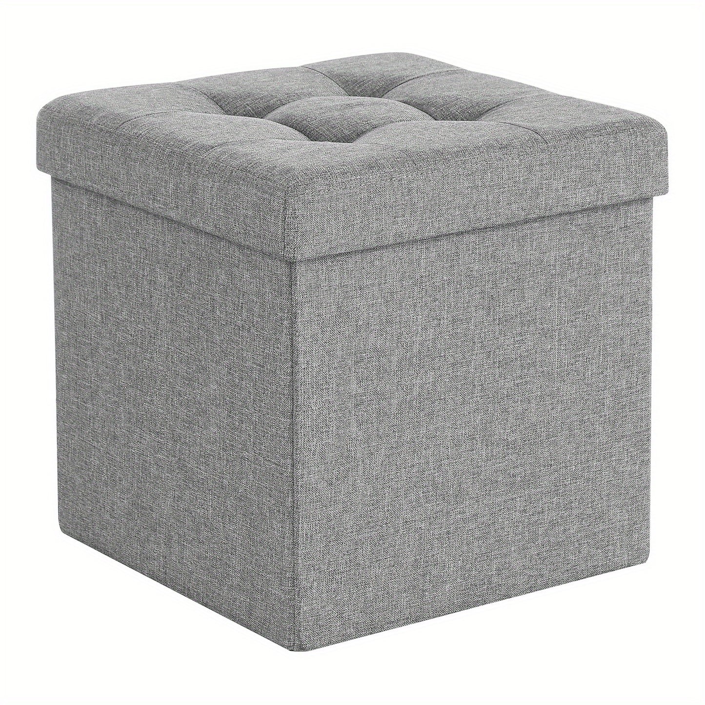 Storage Stool Padded Foldable Bench, Chest with Lid, 40L Capacity, Holds Up to 300kg, for Bedroom, Hallway, Living Room