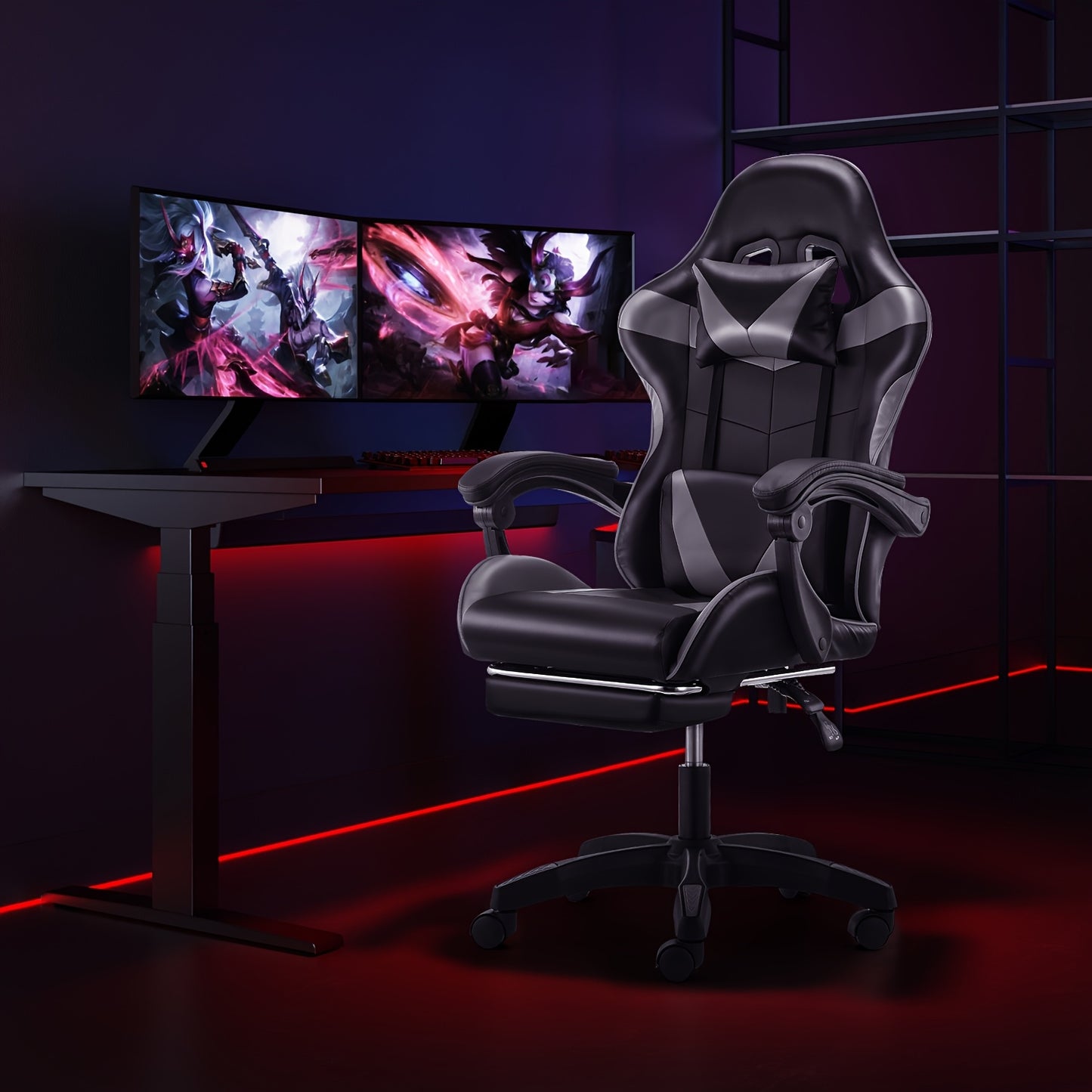 Adjustable Computer E-Sports Game Chair Reclining Armchair, Lounge Chair, Gaming Racing Chair, Office Chair Soft & Comfortable