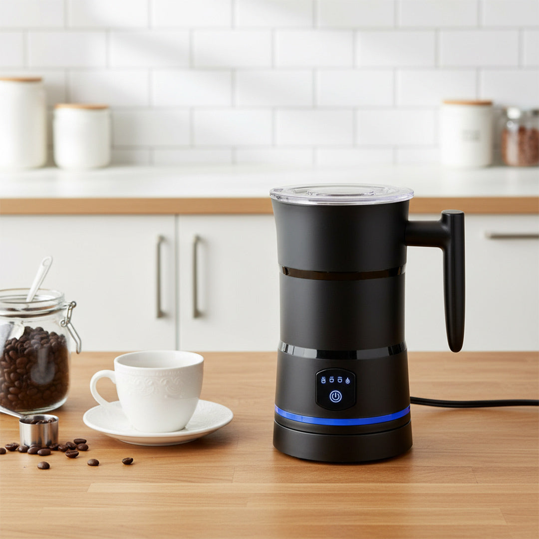 Milk Frother, Milk Frother Electric, 4- in-1 Automatic Milk Frothers, Large Capacity Hot & Cold Milk Foamer, Silent Operation Milk Heater and Warmer for Coffee, Latte, Cappuccino, Chocolate