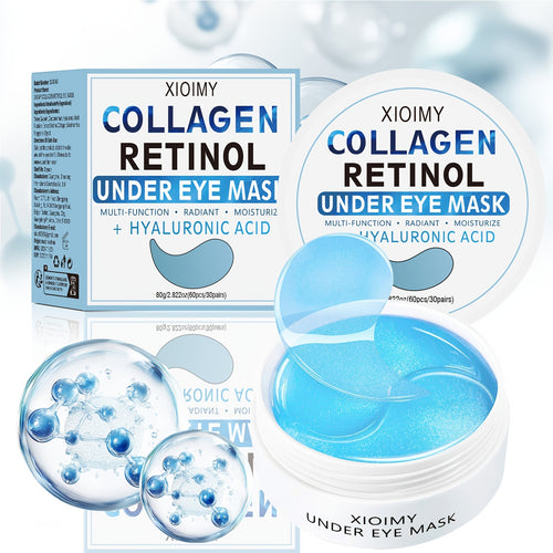 60pcs Collagen And Retinol Hydrogel Eye Mask, Powerfully Moisturize, Deeply Hydrate, Firm And Tender Eye Skin, Make Eye Skin Lines Disappear, Eye Skin Care, Eye Mask, Eye Facial Mask