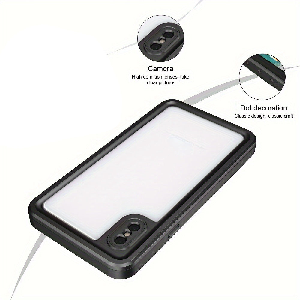 Waterproof 360° IP68 Full Body Cover Shockproof Dustproof Snowproof Drop proof For iPhone X XR XS Max Built-in Screen Protector Phone Case