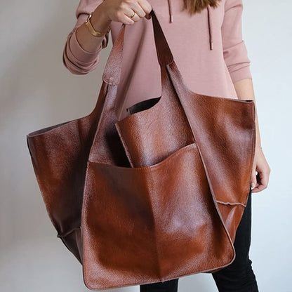 Retro Easy Shoulder Bag for Women Travel Large Capacity Storage Bag Handbag Shopping Bag