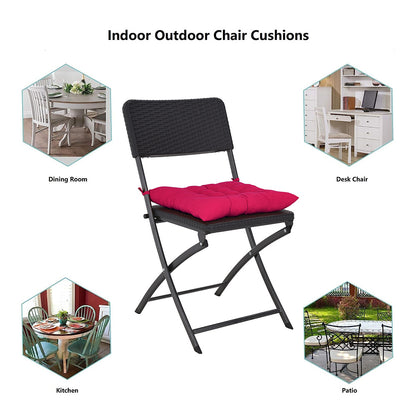4pcs Solid Coloured Chair Cushions - Machine Washable and Durable, with A Knitted Design for Comfort and Support, Suitable for Garden, Dining and Office Chairs 40*40*5 Cm, Multi-colour Choice