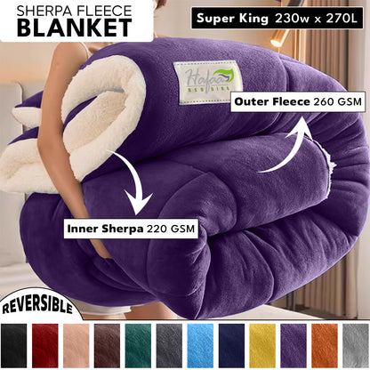 Soft Cozy Sherpa Blanket, Double-Sided Throw Blanket, Contemporary Design, Warm Throw for Couch, Bed, Office and Travel, Versatile All-Season, Perfect Holiday Gift