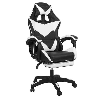 Gaming Chair Footrest Office Massage Computer Recliner Swivel Cushion High Back Support Lumbar Support