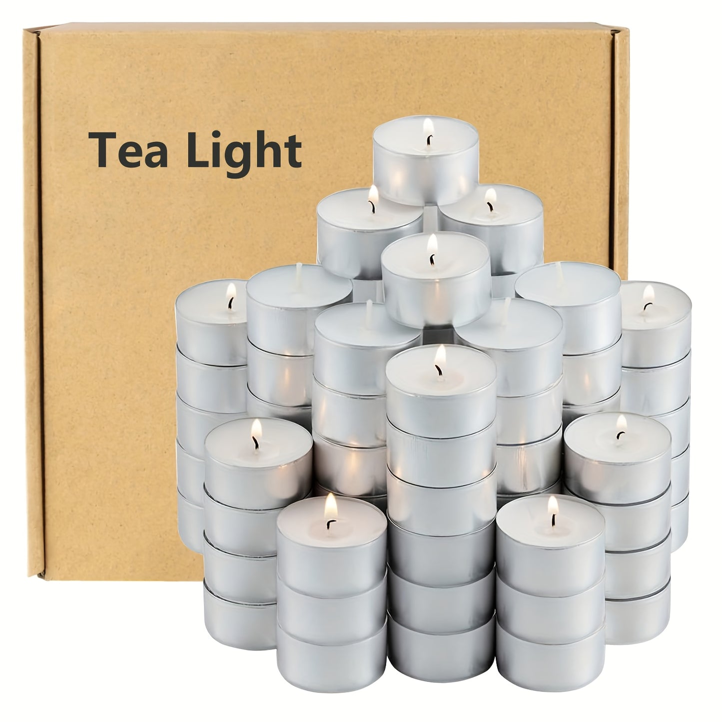 99 Packs Of 8-Hour Burning Tealight Candles, Unscented White Long-Lasting Wick Candles, Suitable for Holiday Decorations, Parties, And Home Decorations Graduation Season Gifts