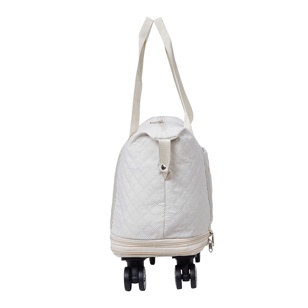 Travel Bag, Multifunctional Luggage Bag, Expandable Luggage Suitcase, Carry on Bag, Rolling Duffle Bag with Detachable Wheels, Travel Essentials Bag, Large Capacity with Zipper Closure, Ideal for Fitness, Yoga, and Everyday