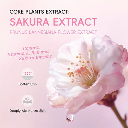 Sakura 24 Days of Beauty Advent Calendar 2026 – Radiance Skincare & Bath Body Gift Set for Women, Face Cream, Lip Balm, Foot Cream, Body Wash & Serum, Christmas Gift for Her