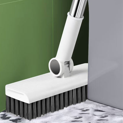 3-in-1 Sweeping Set with Broom, Dustpan & Floor Brush - Thick Elastic Bristles, Comb-Tooth Dustpan, Sturdy Home Cleaning Kit for Kitchen, Bathroom & Living Areas