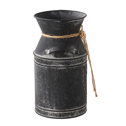 Rustic Metal Pitcher Vase with Heart Cut-Out Detail - dimensions detail 28