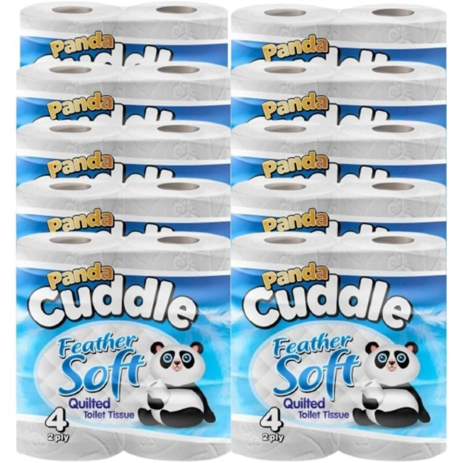 40 Soft Luxury Toilet Rolls Bulk Buy – Quilted White 2 Ply Toilet Paper - Pack of 40 Toilet Tissue (4 x 10 Pack) Disposable Wipes