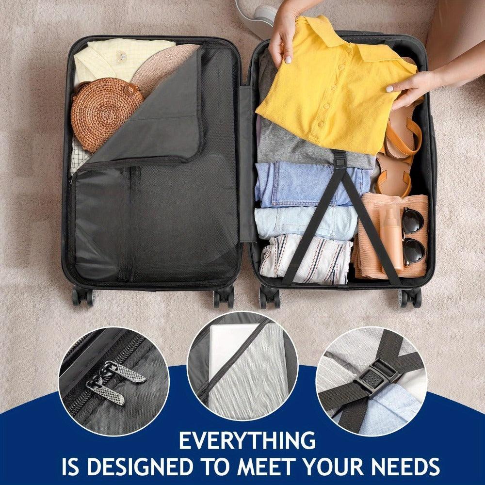 5-Piece ABS Hard Shell Luggage Set with Spinner Wheels – 12 16 20 24 28 Inch Suitcase Set, Lightweight Telescopic Handle, 5 Colours | Free UK Delivery