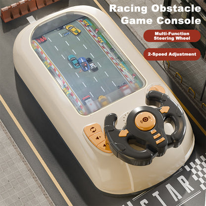Racing Obstacle Game Console, 200 Levels Upgraded, Car Adventure Toy with Multi-Function Wheel, Interactive Simulation Driving Simulated Driving(Battery not included)