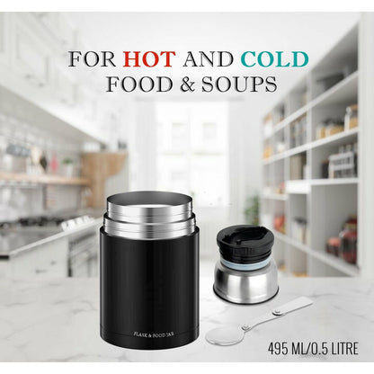 FOOD FLASK STAINLESS STEEL KEEP FOOD WARM AND COLD TOP QUALITY VACCUM TECHNOLOGY