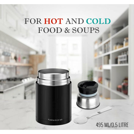 FOOD FLASK STAINLESS STEEL KEEP FOOD WARM AND COLD TOP QUALITY VACCUM TECHNOLOGY