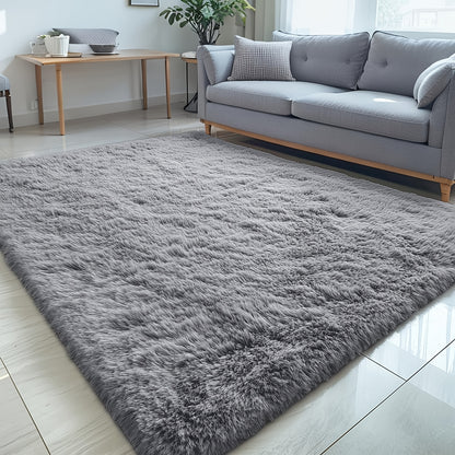 1pc 230X160cm Fluffy Rugs Large Shaggy Rug Bedroom Living Room Anti Slip Soft Carpet Floor Mat, Home Decor, 7.55ft X 5.25ft