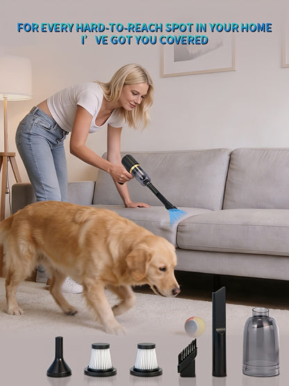 Vacuum Cleaner Powerful Suction for Pet Hair Hardwood Floor Carpet, USB Rechargeable Portable Handheld Vacuum for Home Car Office, Small Dust Cup, Ideal Gift for Anniversary Birthday