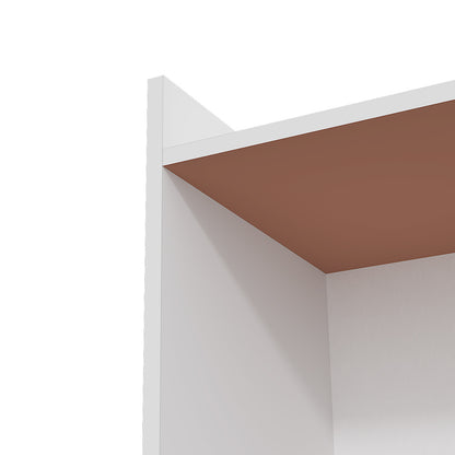 Modern White Wooden Bookcase – Tall & Skinny Bookshelf 2/3/4 Cube Shelves Shelving Storage Unit, Open Shelf Bookshelf For Office Living Room Bedroom Storage Organization