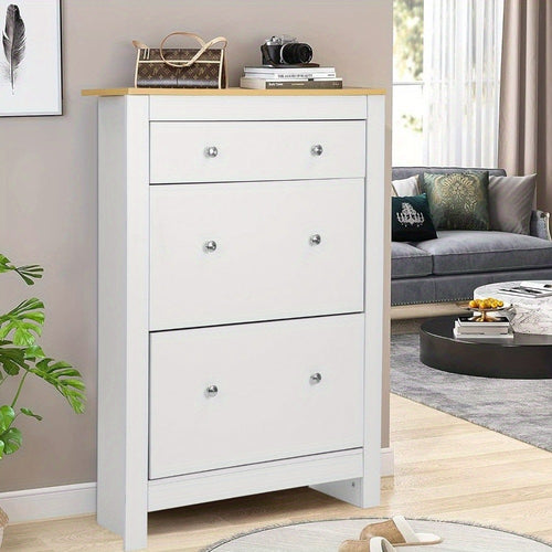 Shoe Cabinet, Wooden Shoe Storage Cabinet,Shoe Storage,Shoe Storage Cabinet For Hallway,For Living Room Bedroom Hall White H 108 X W 78 X D 23 cm