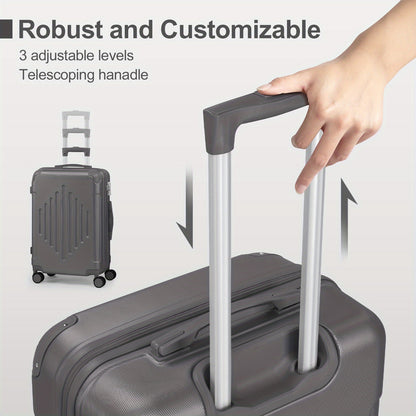 20/ 24/ 28 Inch Carry-On ABS Hard Shell Suitcase, 360° Spinner Wheels, TSA Lock, Lightweight Luggage for Travel