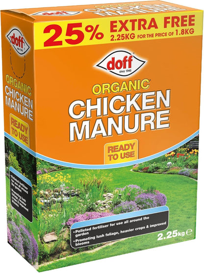 Doff Pelleted Chicken Manure Fertilizer 25% Extra Free