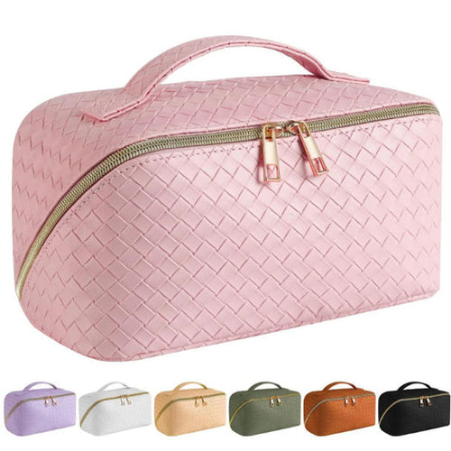 Women'S Large Capacity Travel Makeup Bag, Waterproof Portable Toiletries Storage