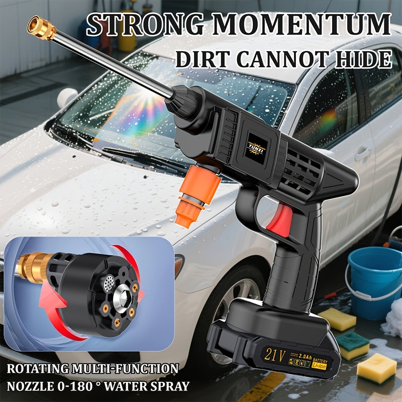 The New 2025 Wireless High-pressure Water Gun Will Be Equipped with a Battery Powered Wireless Cleaning Machine, a Rechargeable Battery and Charging Kit, a Portable High-pressure Cleaning Machine, Suitable for Outdoor Vehicle Cleaning and Watering.