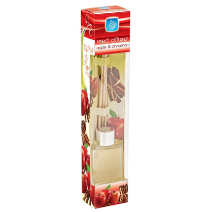 3x Pan Aroma Reed Diffuser Apple & Cinnamon 30ml Home Fragrance Diffuser for Warm Spiced Scent