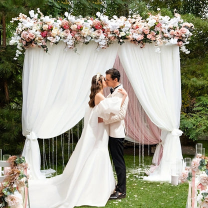 3x3m Gold Wedding Backdrop Stand – Adjustable Metal Pipe Background Frame for Weddings, Parties & Photo Booths | Free UK Delivery