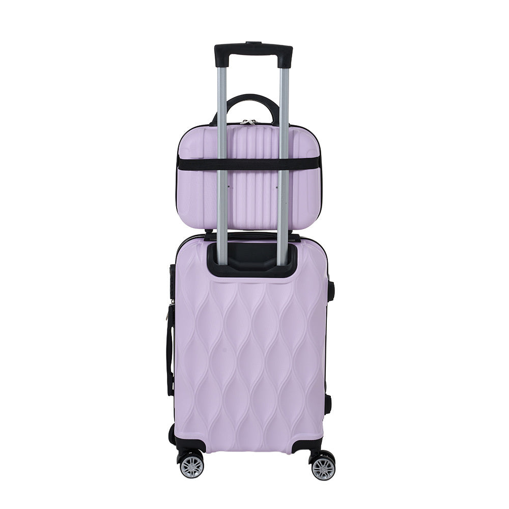 Luggage Sets of 2 Piece, Suitcase Set, Cabin Suitcase with Wheels, Hand Luggage Suitcase and Toiletry Bag with Beauty Case, 20''+14'' Inch