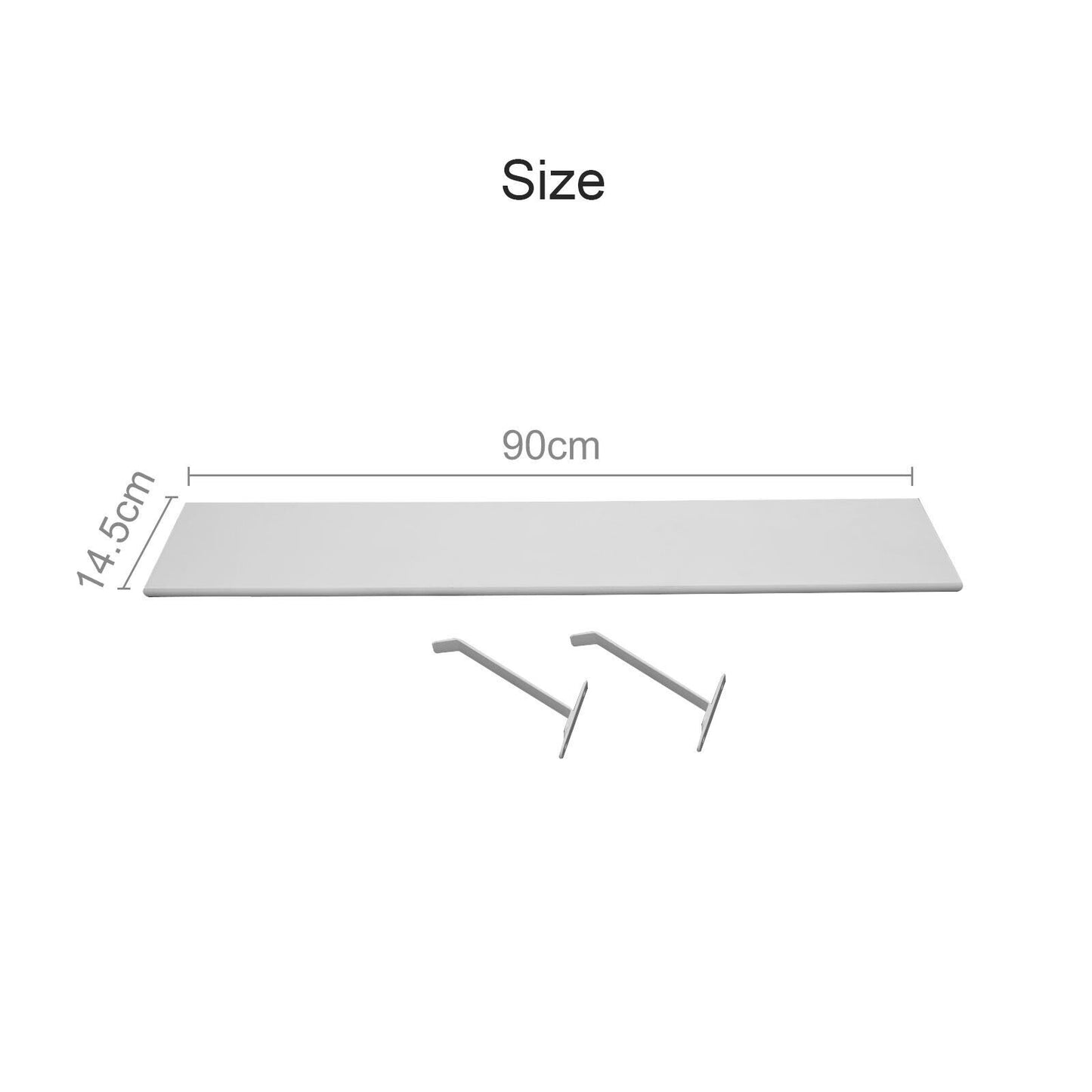 90cm White Radiator Shelves, Including Easy Fit Brackets Shelf sizes