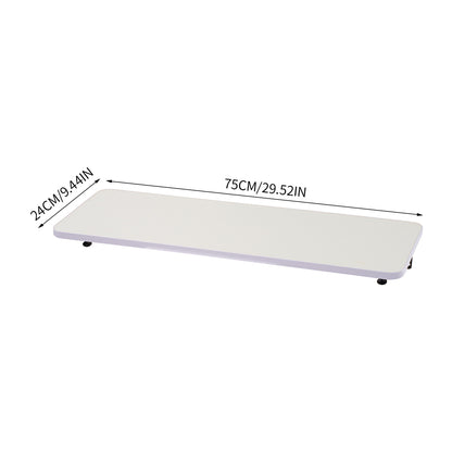 Folding Wall-Mounted Laptop Desk, Space-Saving Study and Reading Table, Metal Iron Frame Design, Durable and Sturdy Wall Desk for Home or Office, Black/White, 52x24cm / 65x24cm / 75x24cm