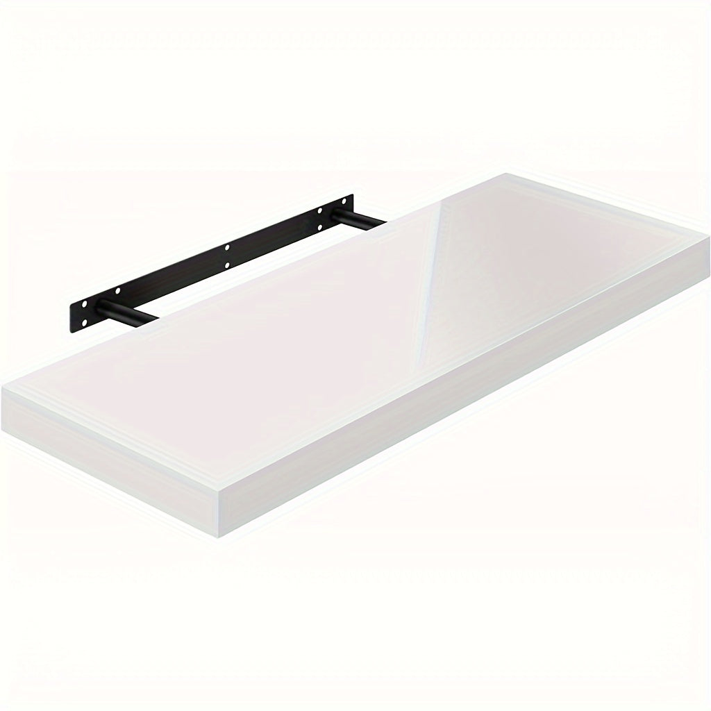 1pc Wall Shelf Volato Wall Shelf Free-floating High-gloss Black Floating Shelf CD DVD Shelf Bookshelf Wooden Board