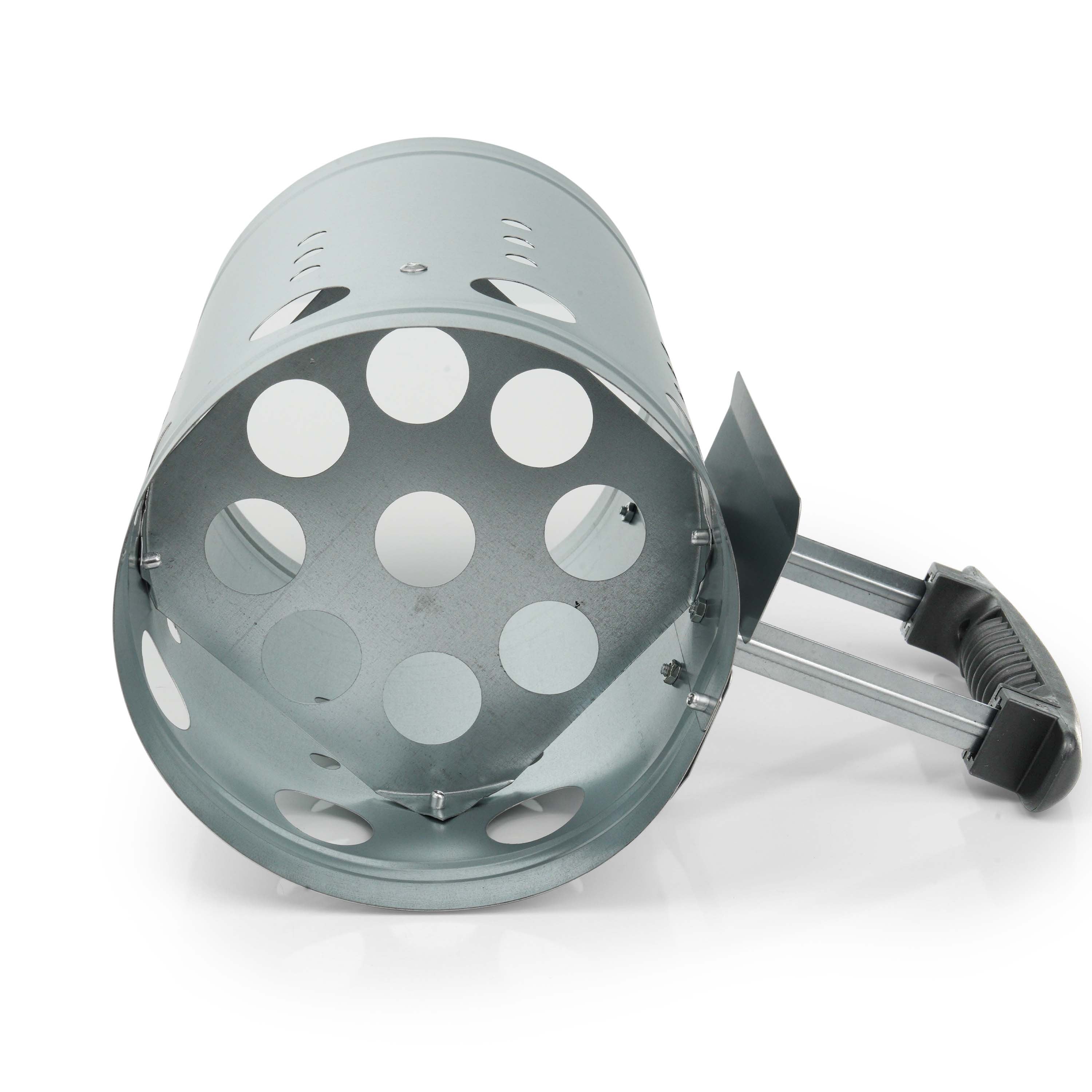 Galvanised Steel BBQ Chimney Starter - Shielded Handle