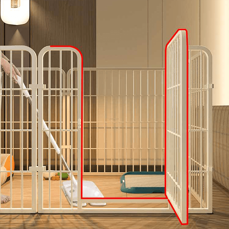 [Spacious Metal Dog Pen] Spacious Metal Dog Pen | 6-Panel Detachable Pet Pen, Small And Medium Exercise Pen, Easy to Assemble - Versatile Shape for Dogs, Rabbits, Ducks And Other Small And Medium Animals, 120 X 60 X 60Cm
